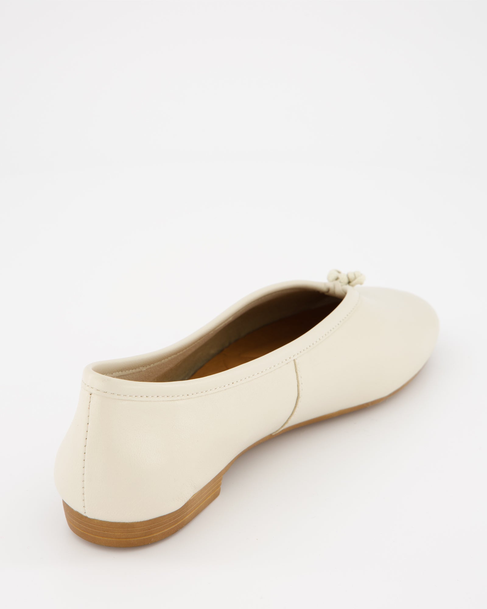 WHITE LEATHER FLATS - NEW KIMI