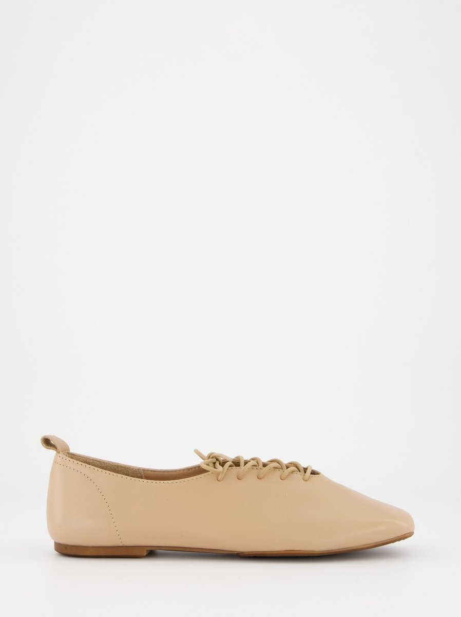 CREAM LEATHER SHOES - TIRIG
