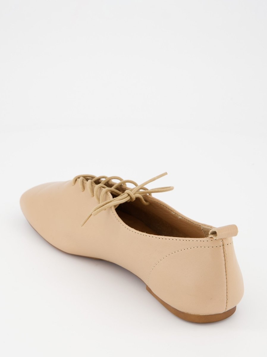 CREAM LEATHER SHOES - TIRIG