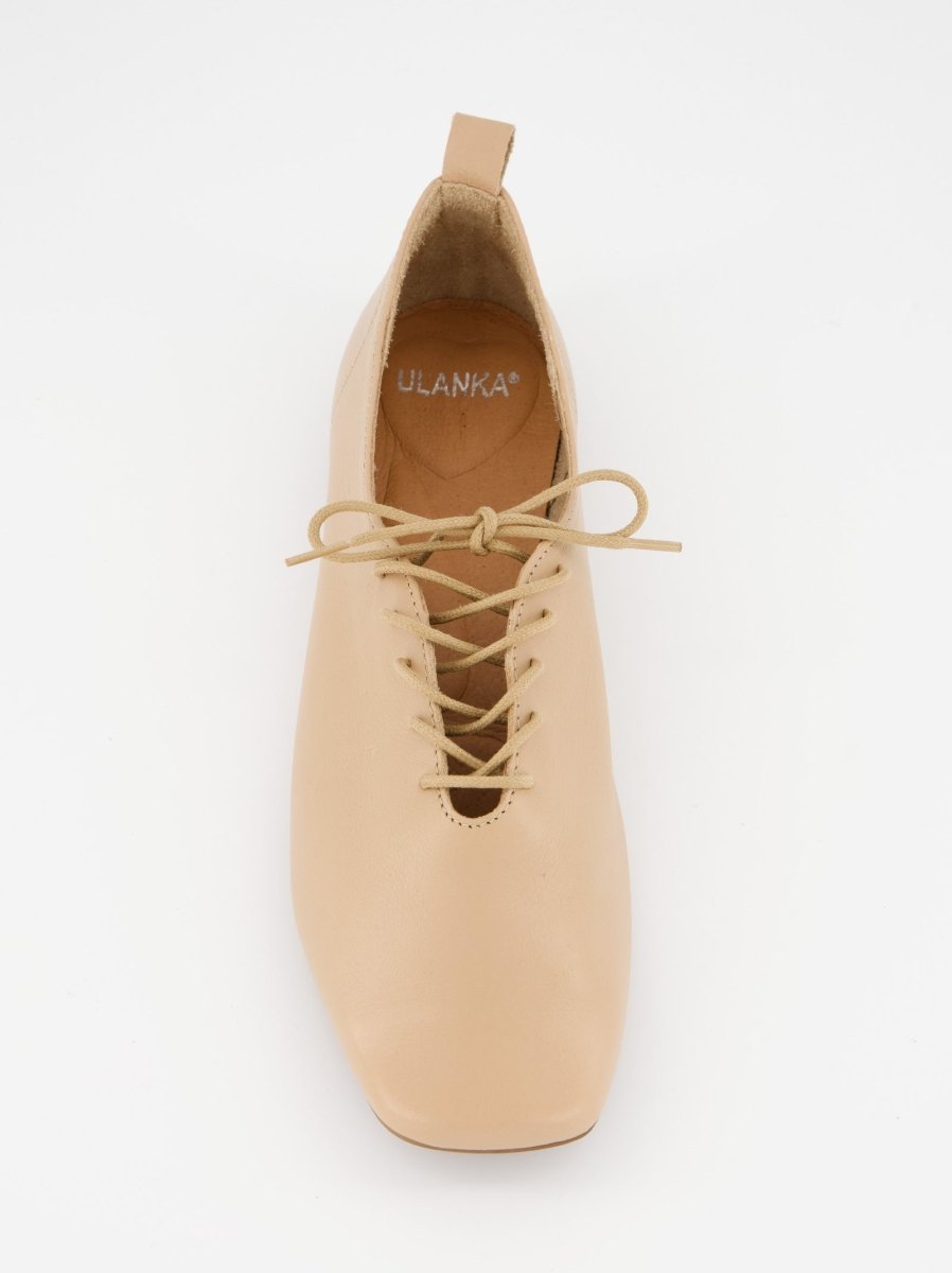 CREAM LEATHER SHOES - TIRIG