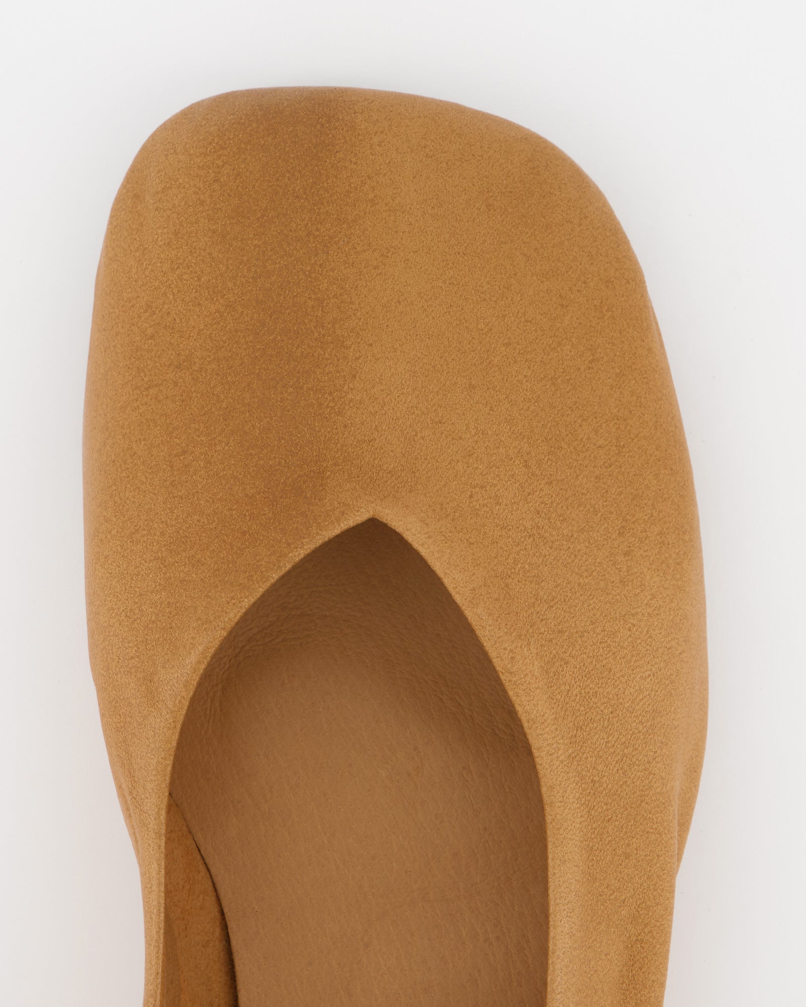 CAMEL LEATHER BALLERINAS - BENIS