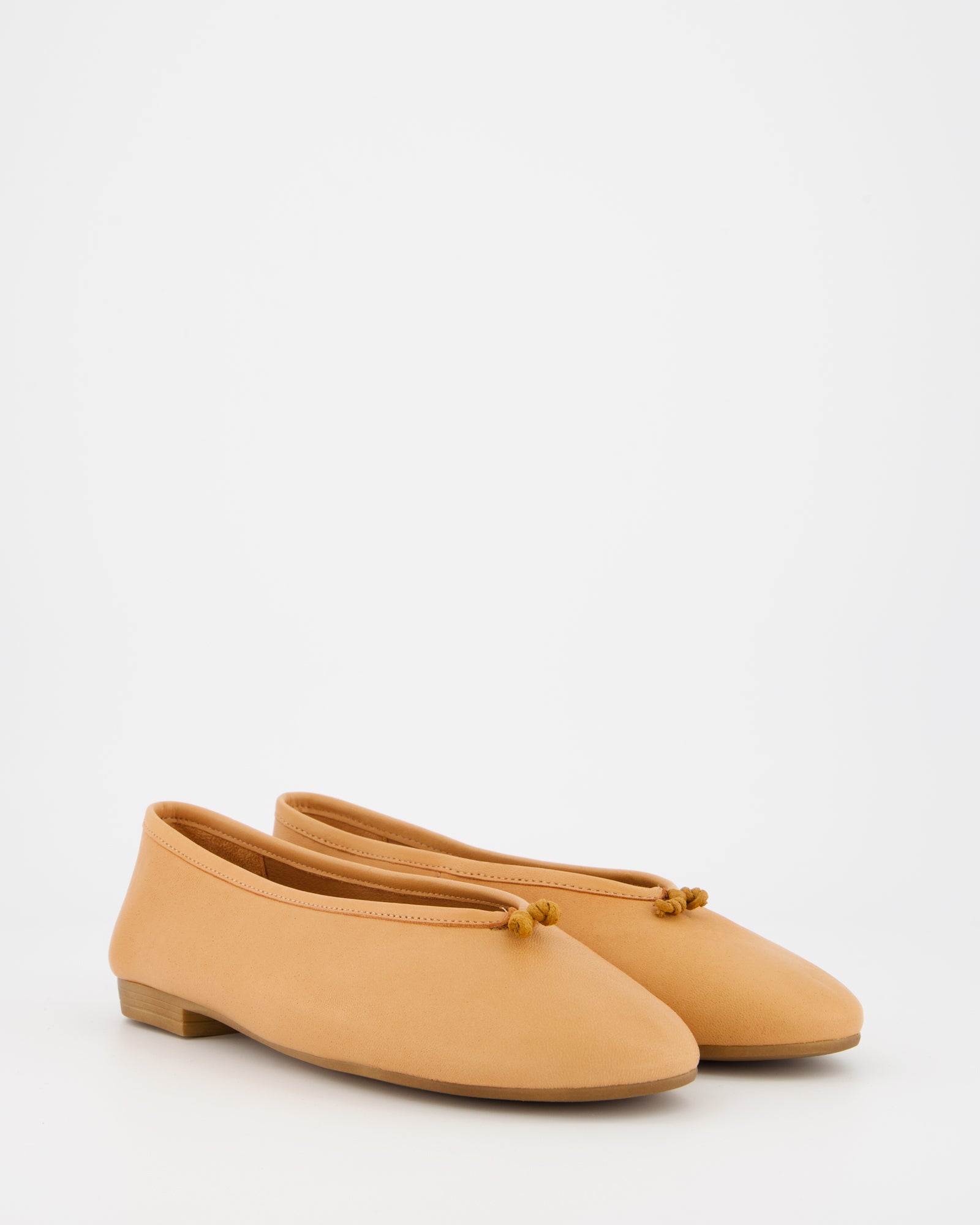BROWN BLUE LEATHER FLATS - NEW KIMI