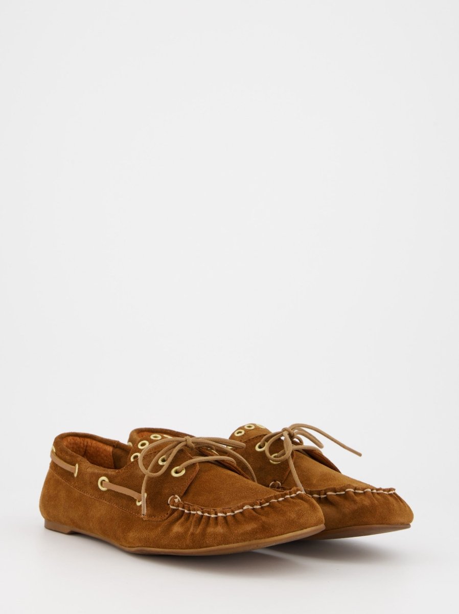 BROWN SUEDE BOAT SHOES - MARNO