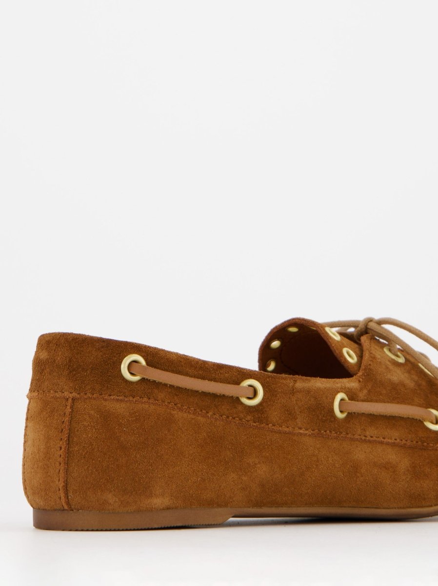 BROWN SUEDE BOAT SHOES - MARNO
