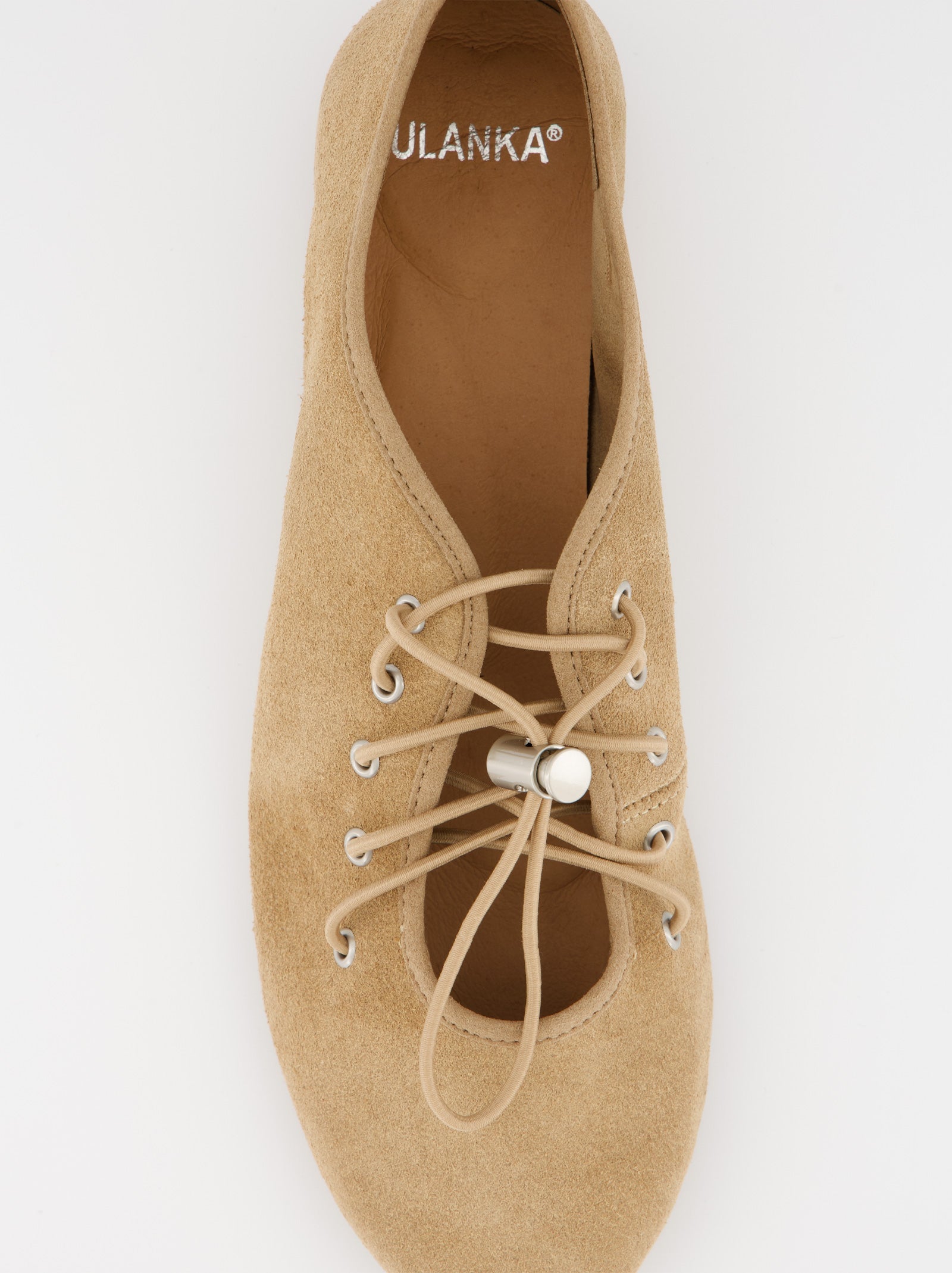 BROWN SUEDE FLATS - POMA