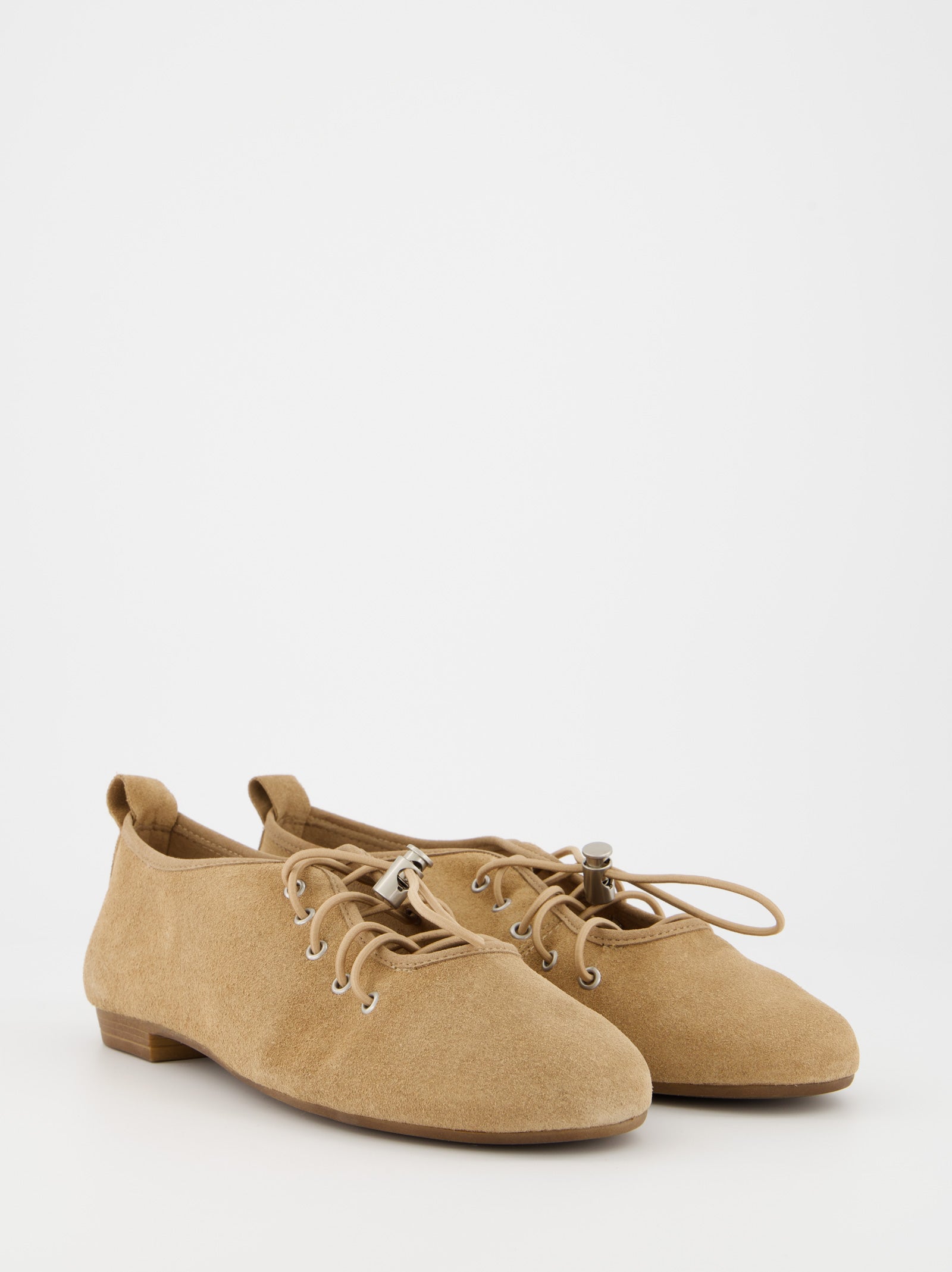BROWN SUEDE FLATS - POMA
