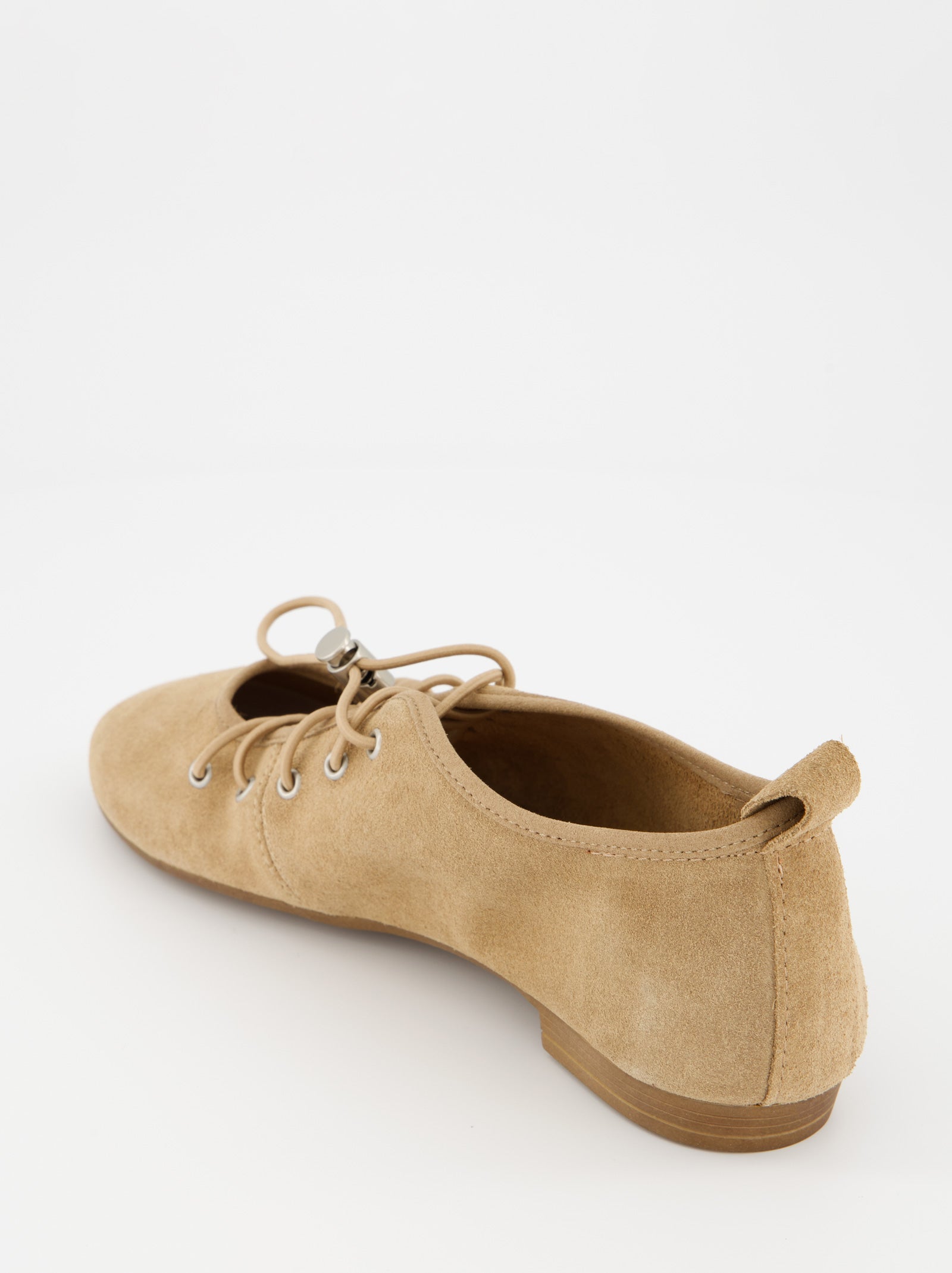 BROWN SUEDE FLATS - POMA