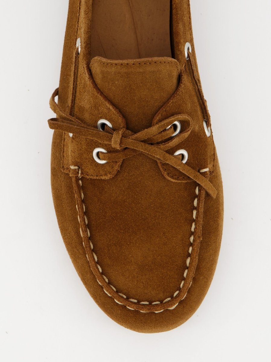 BROWN SUEDE BOAT SHOES - MERTH