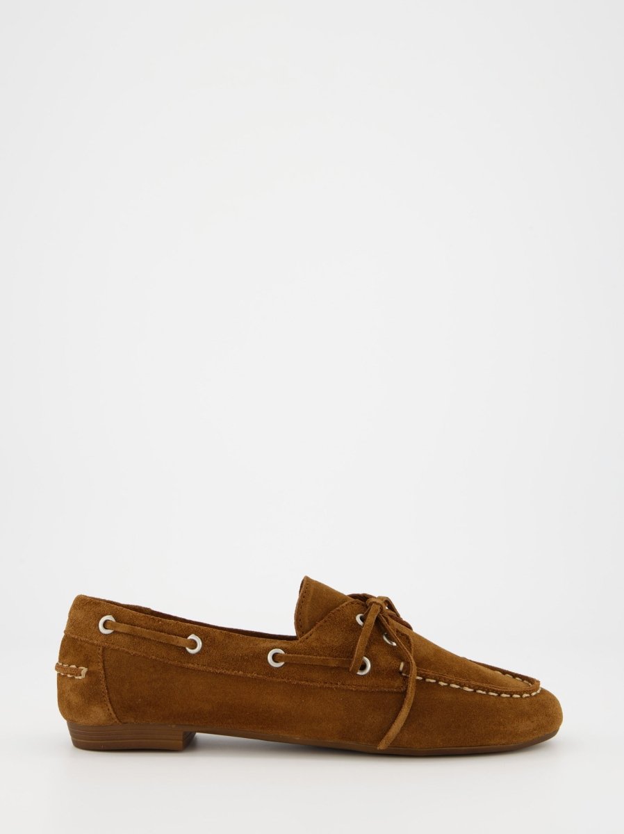BROWN SUEDE BOAT SHOES - MERTH