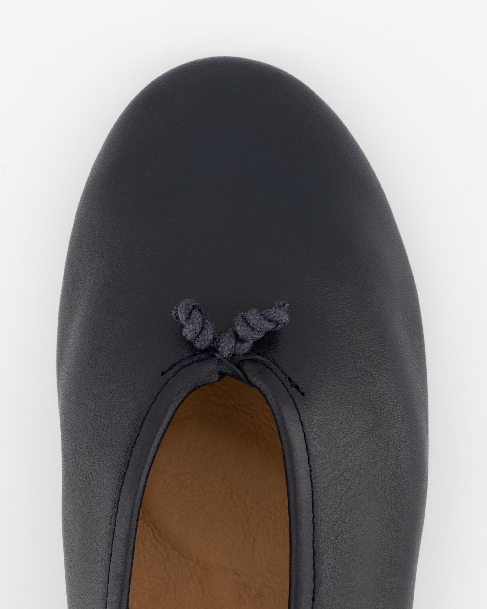 NAVY BLUE LEATHER FLATS - NEW KIMI
