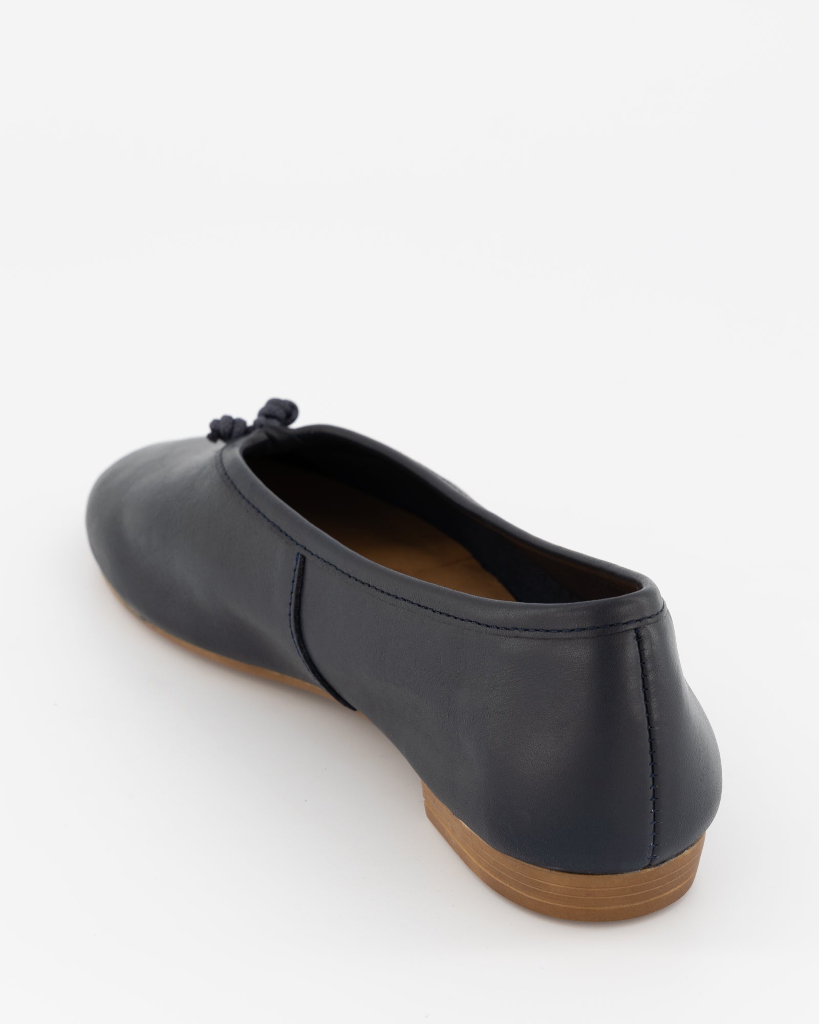 NAVY BLUE LEATHER FLATS - NEW KIMI