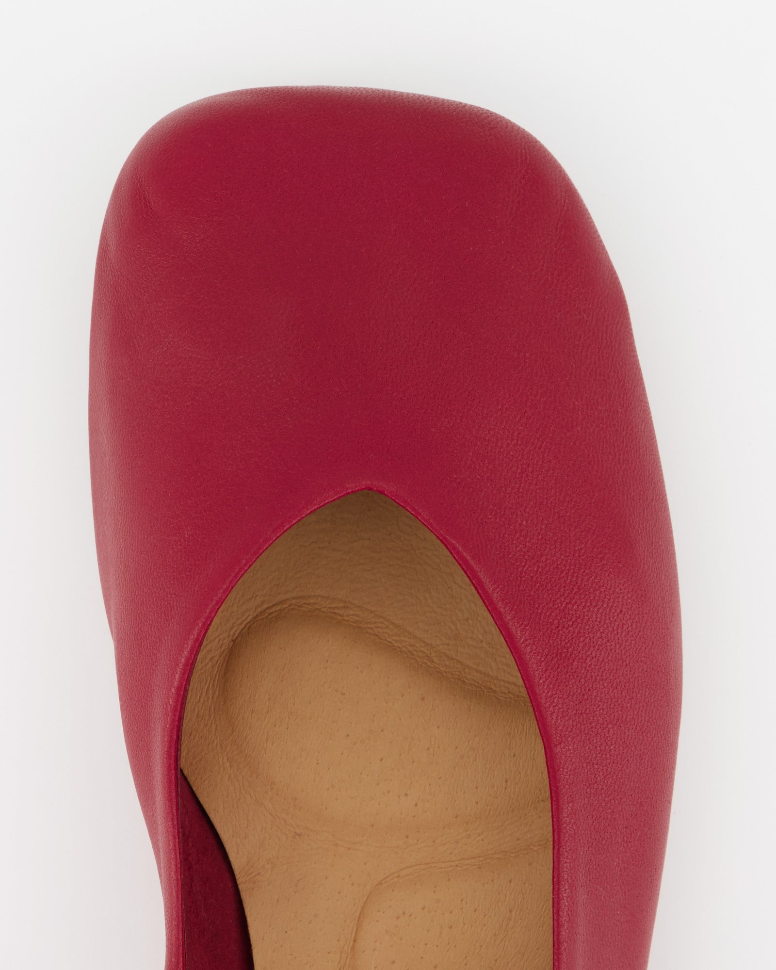 RED LEATHER BALLERINAS - BENIS
