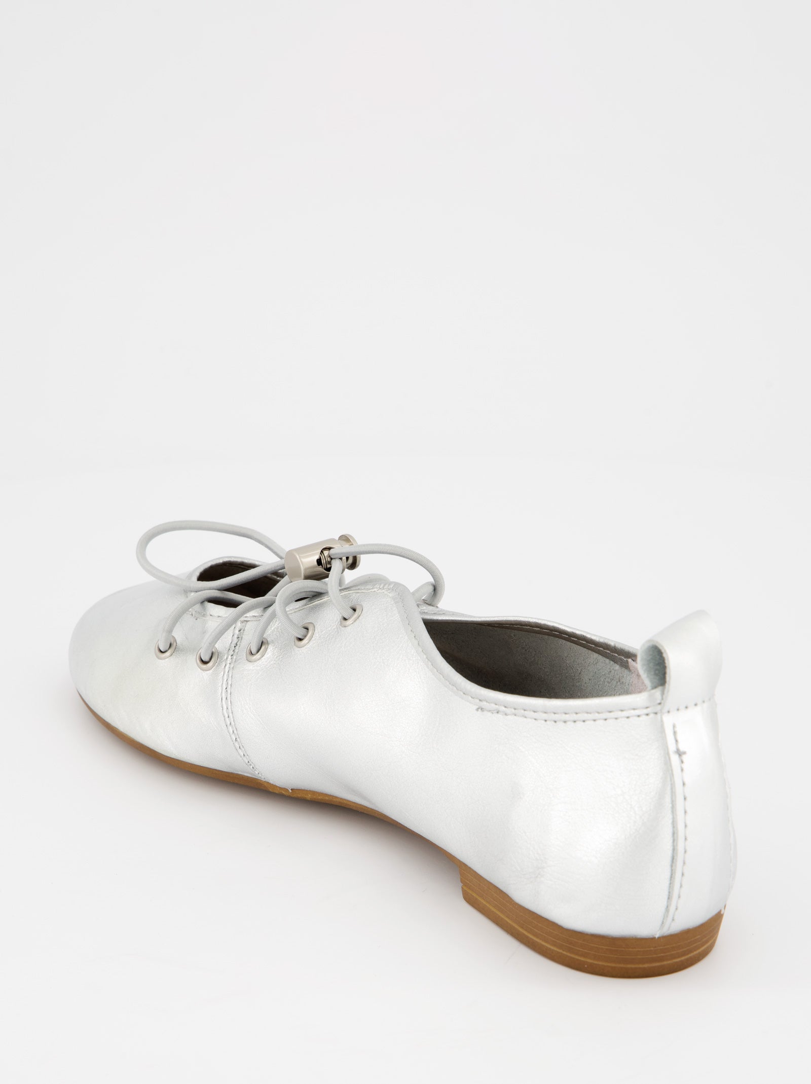 SILVER LEATHER FLATS - POMA