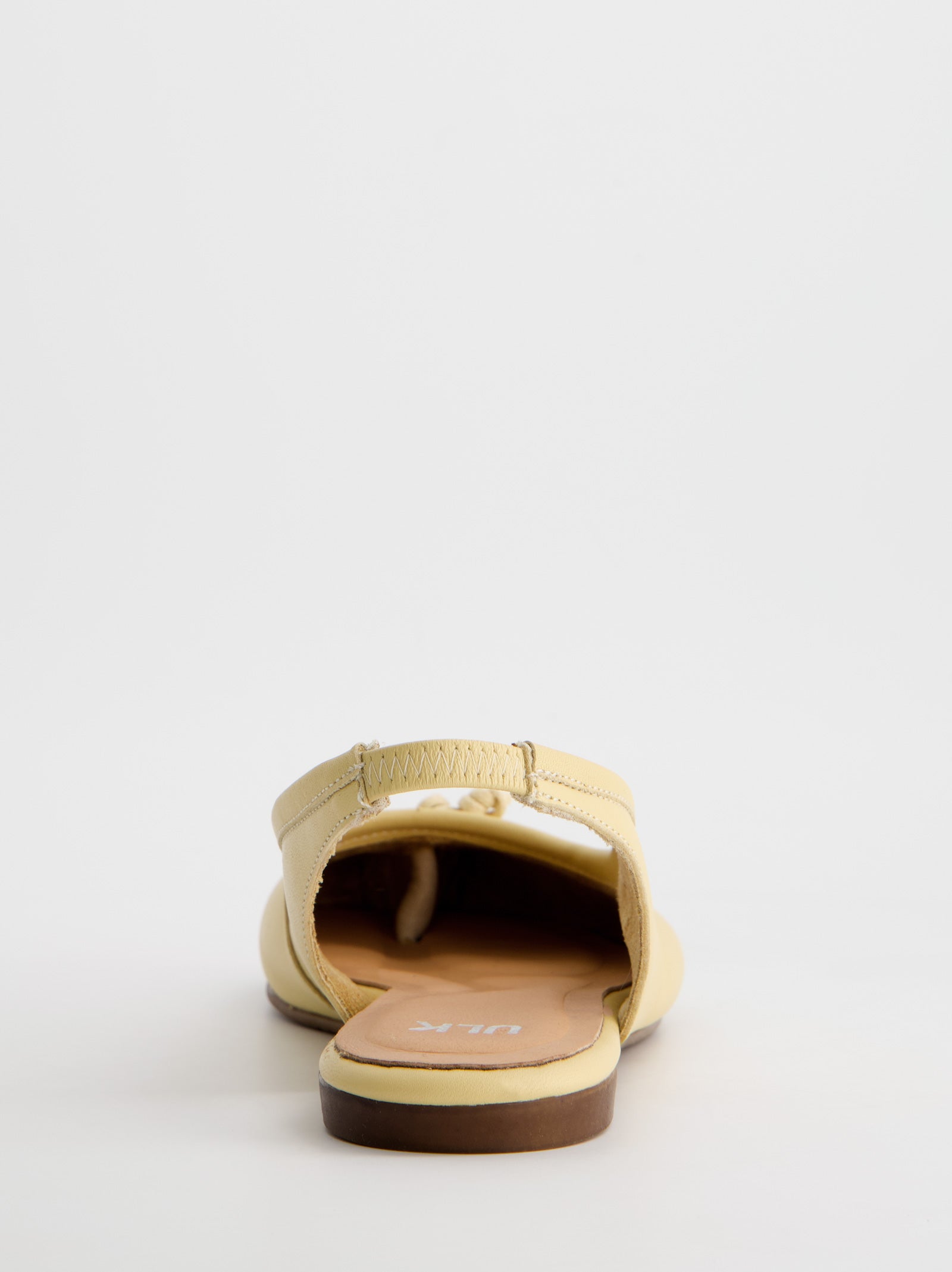 YELLOW LEATHER TABI SLINGBACK FLATS - KALE