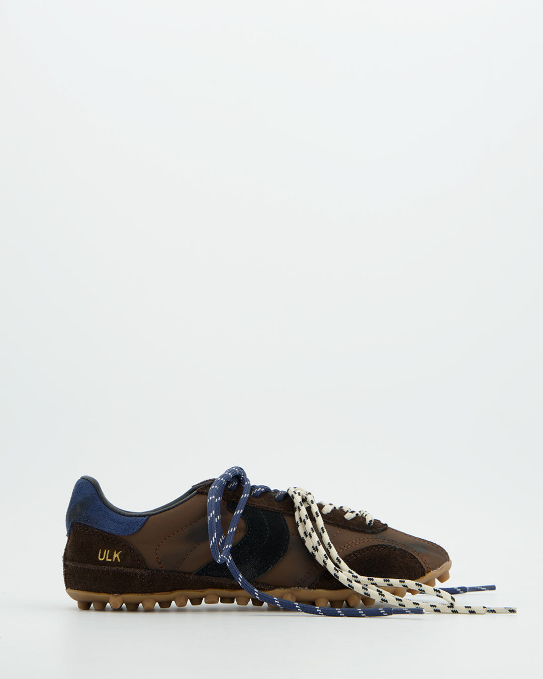 BROWN LEATHER SNEAKER WITH DOUBLE LACES - BINGO