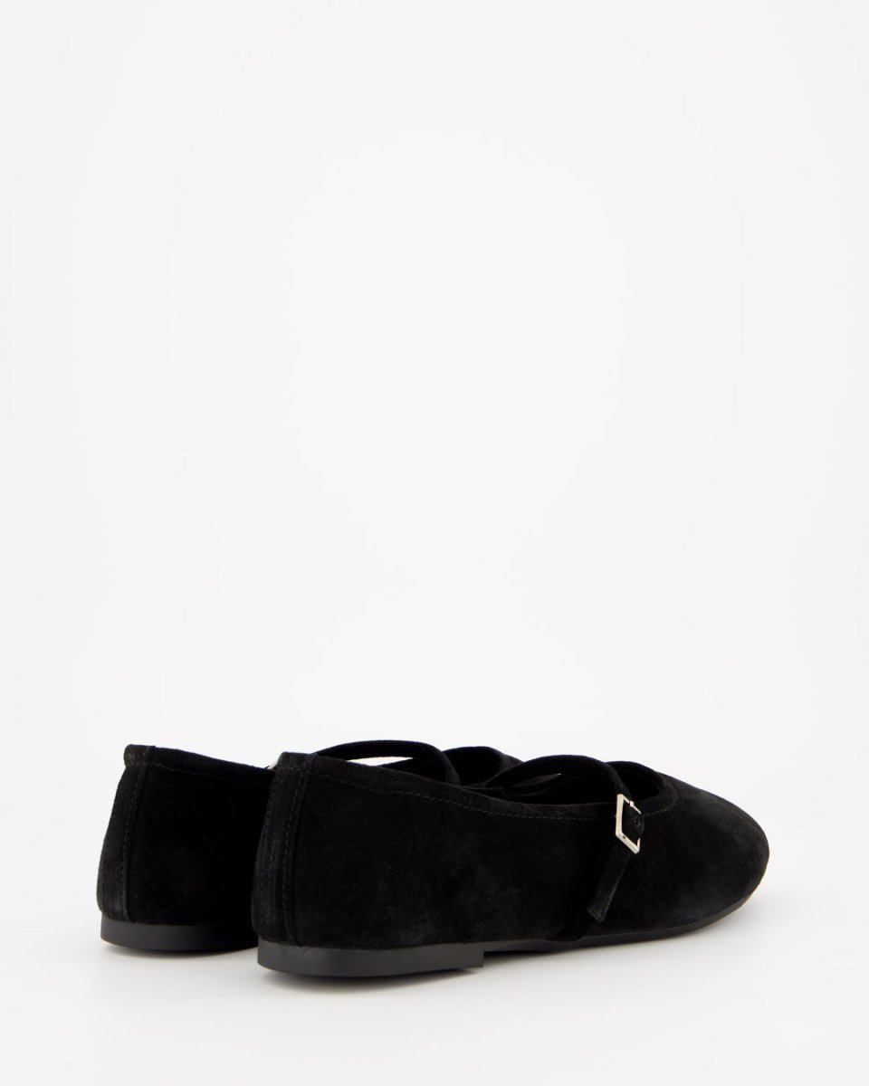 LINE - BLACK SUEDE FLATS
