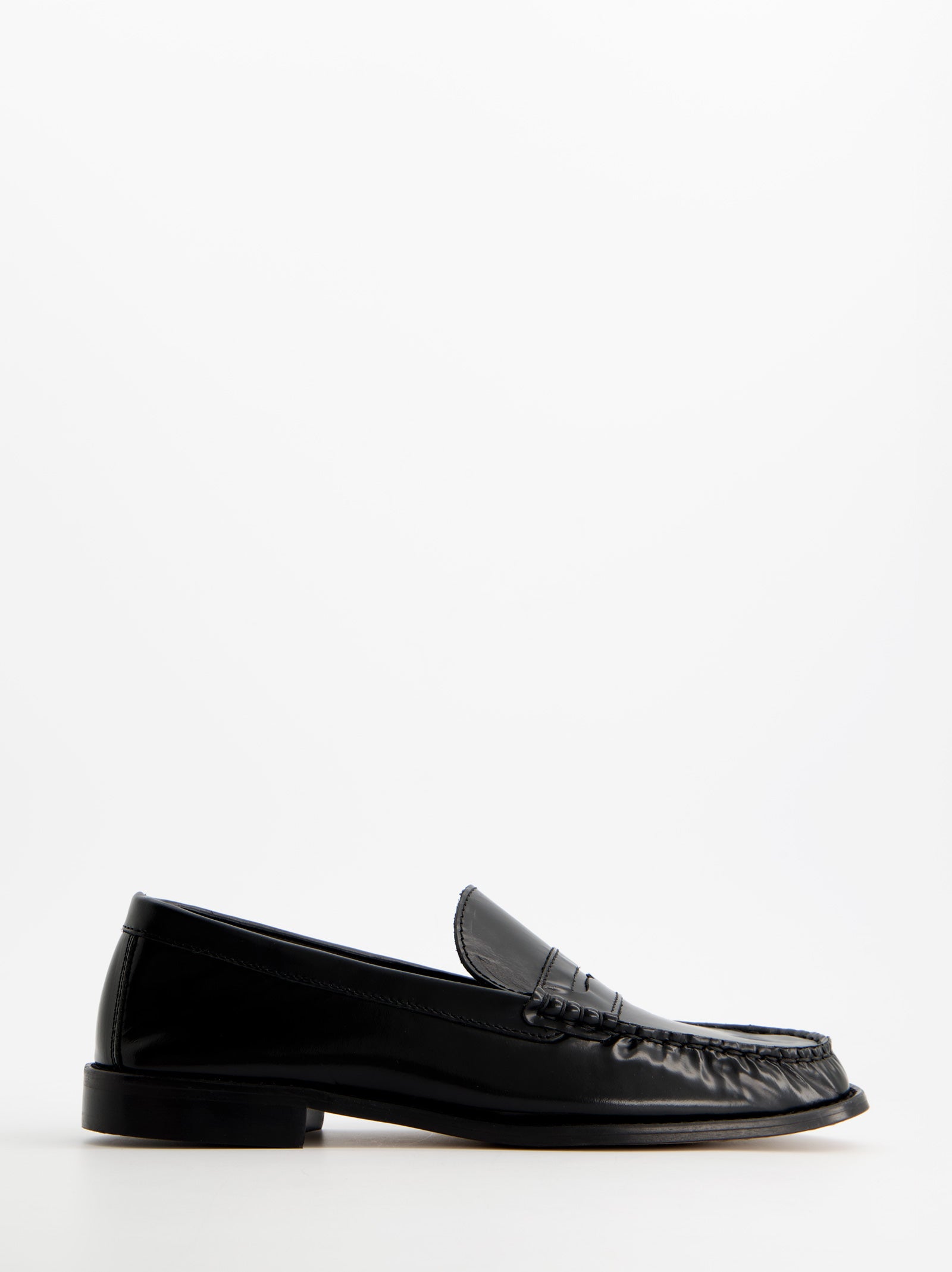 BLACK LEATHER LOAFERS - BUBBY