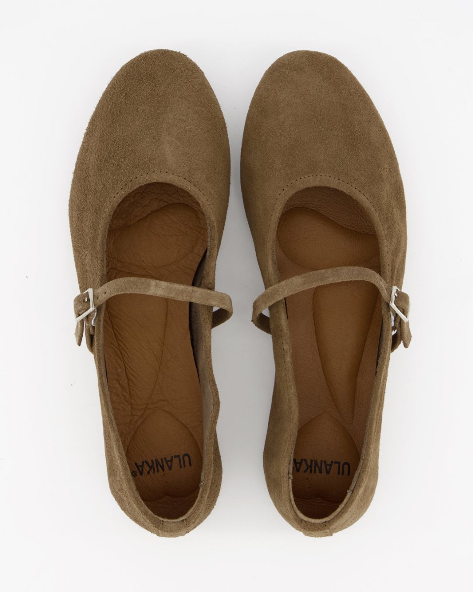 LINE - BROWN SUEDE FLATS