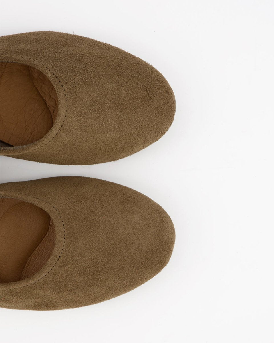 LINE - BROWN SUEDE FLATS