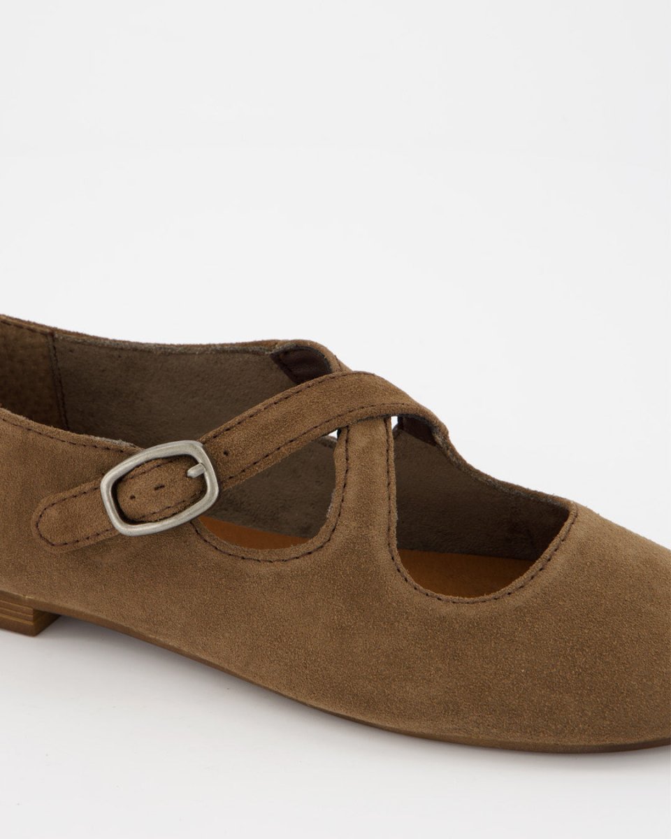 BLOSS - BROWN SUEDE FLATS