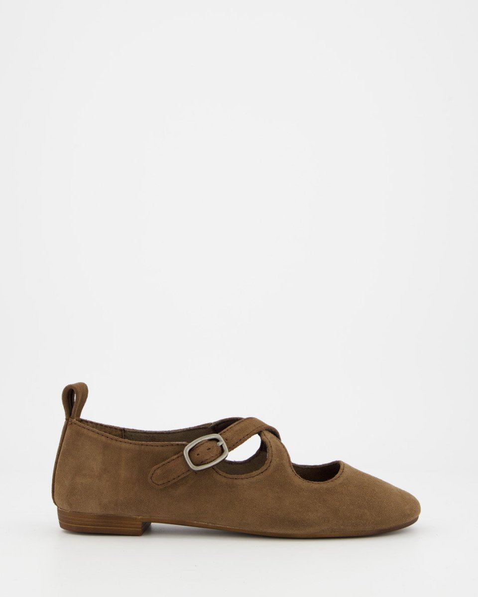 BLOSS - BROWN SUEDE FLATS
