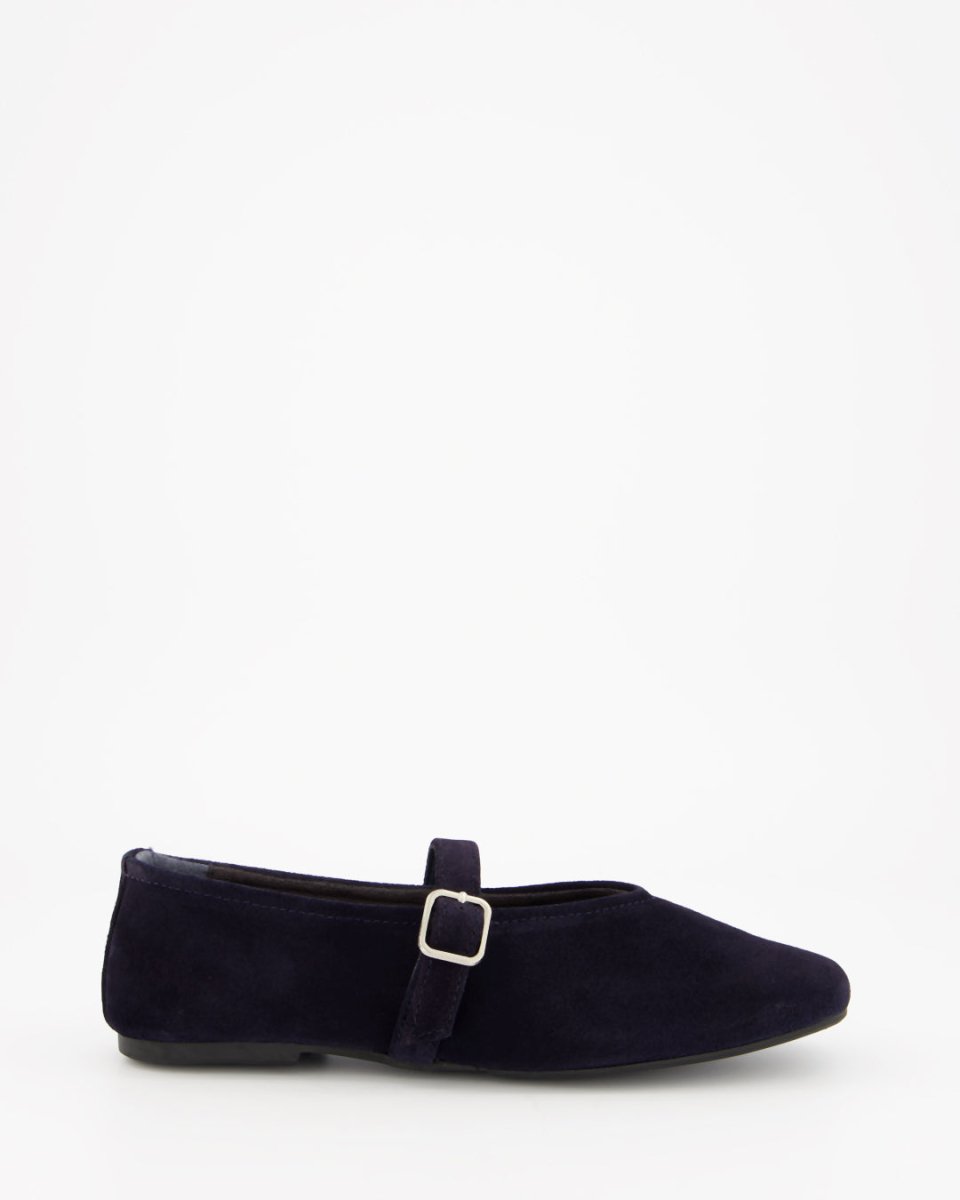 STILL - NAVY BLUE SUEDE FLATS