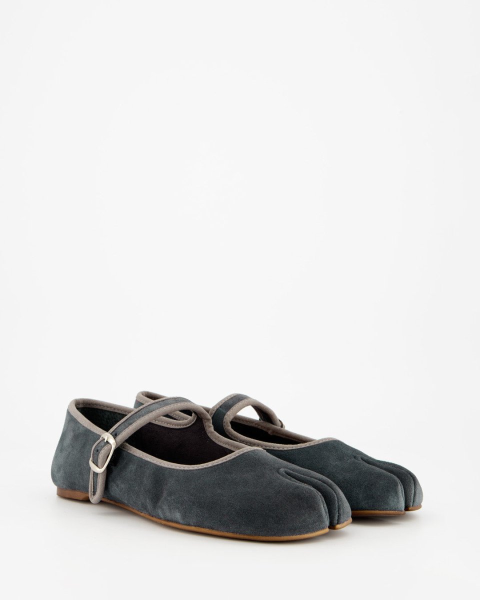 GEISHA - NAVY BLUE SUEDE FLATS