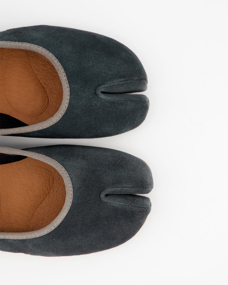 GEISHA - NAVY BLUE SUEDE FLATS