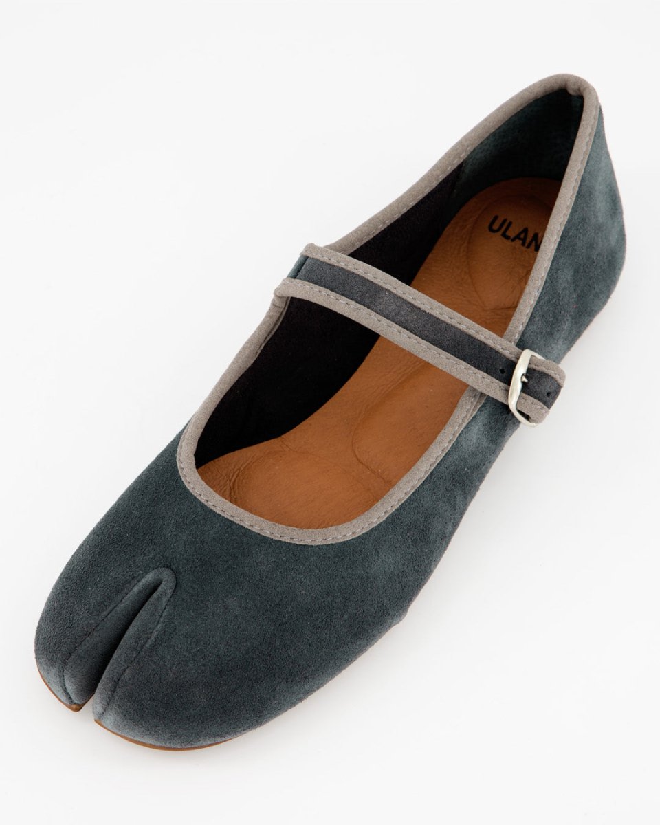 GEISHA - NAVY BLUE SUEDE FLATS