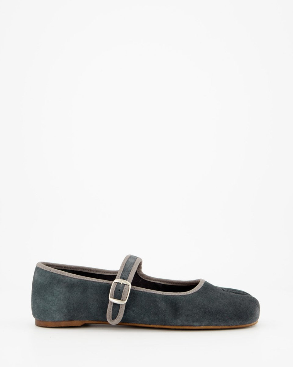 GEISHA - NAVY BLUE SUEDE FLATS