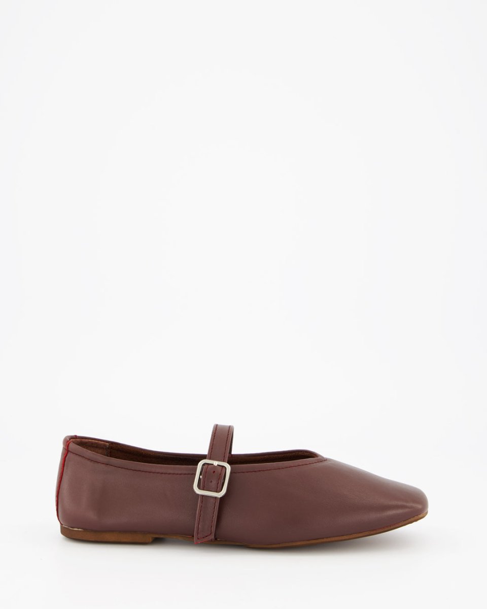 STILL - BURGUNDY LEATHER FLATS