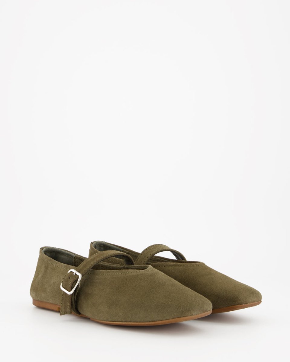 STILL - GREEN SUEDE FLATS