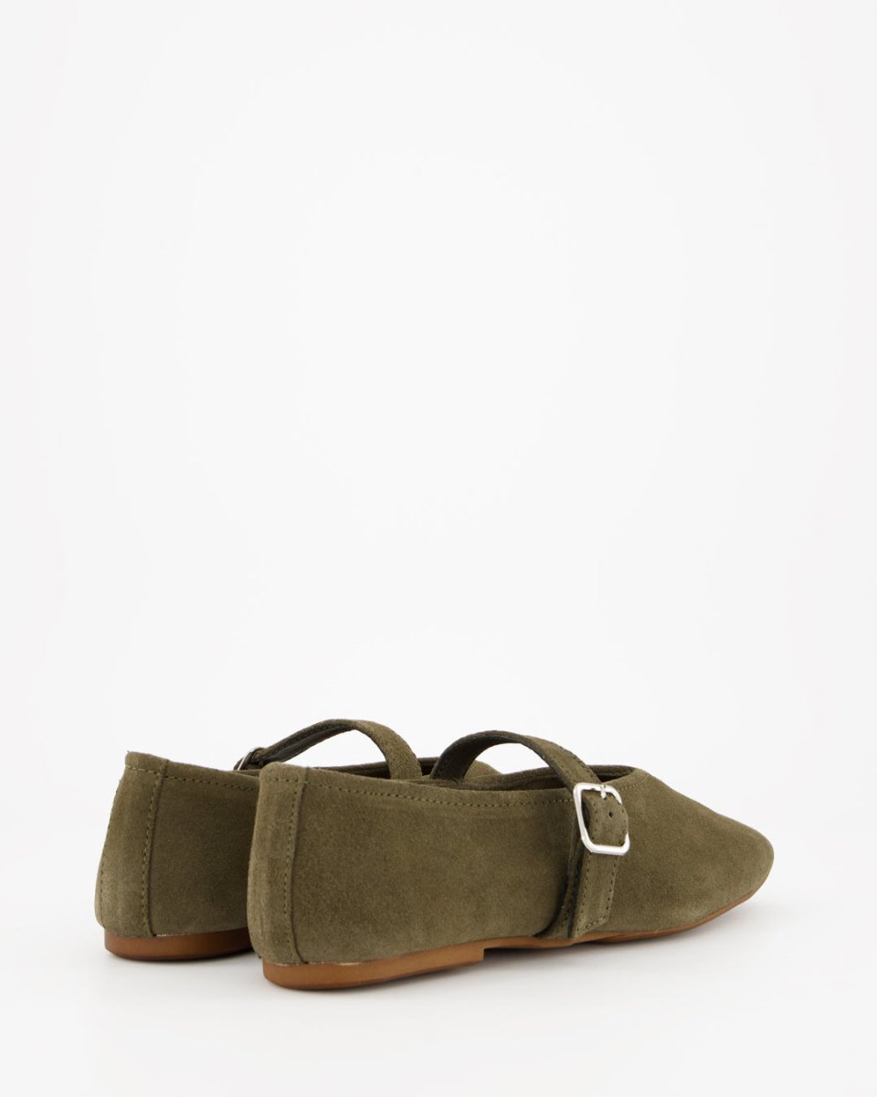 STILL - GREEN SUEDE FLATS