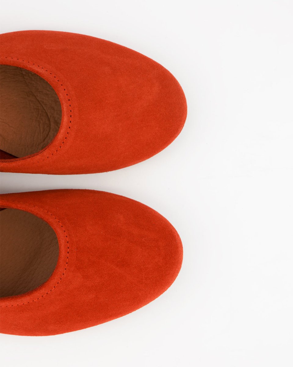 LINE - ORANGE SUEDE FLATS