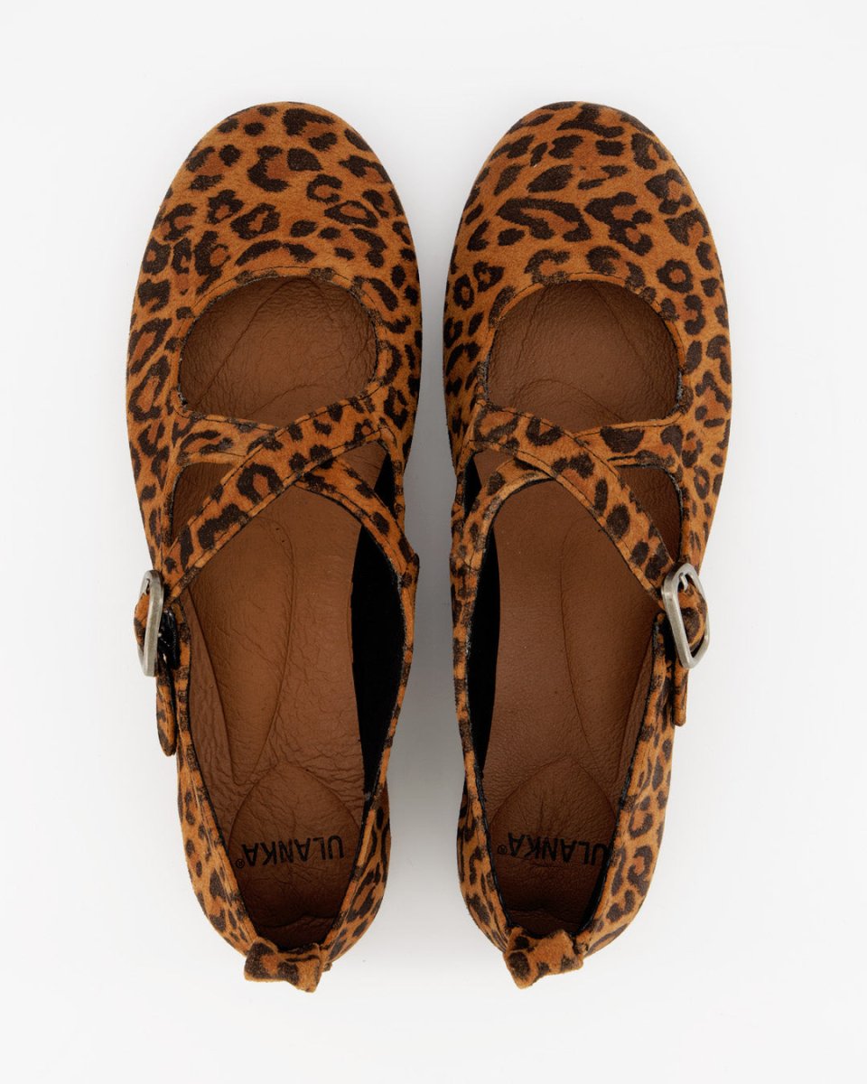 BLOSS - LEOPARD SUEDE FLATS