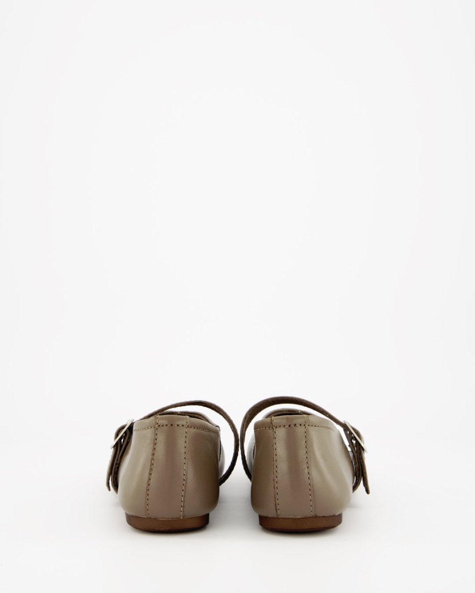 STILL - KAKI LEATHER FLATS