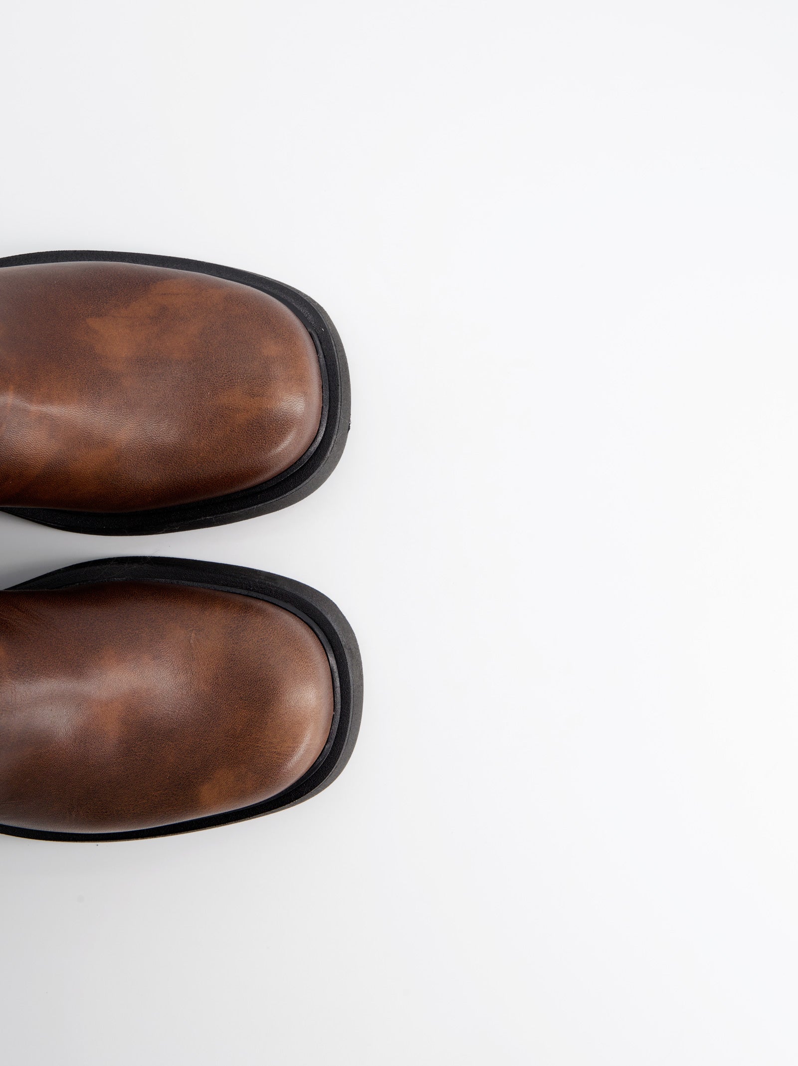 BROWN LEATHER BIKER BOOTS - CROSS VIP