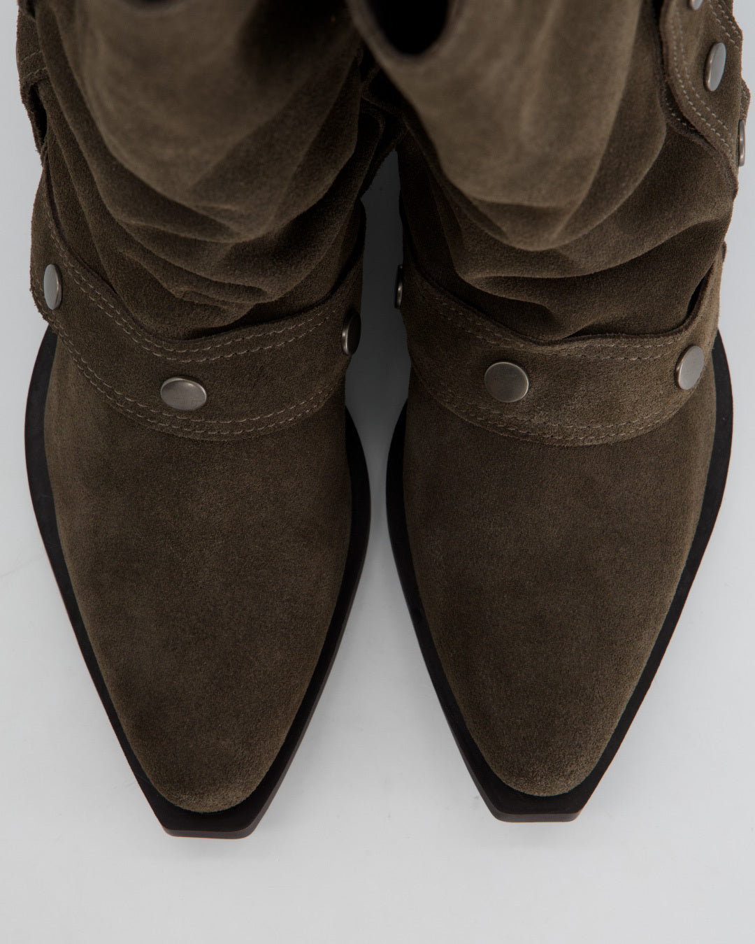 SUEDE COWBOY BOOTS WITH STUDS - KENDAL