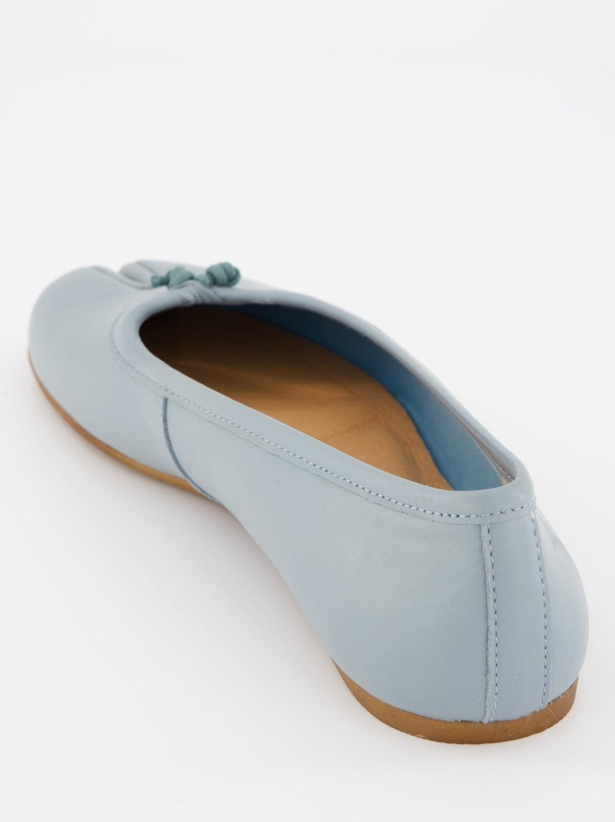 BLUE LEATHER TABI FLATS - KARVA