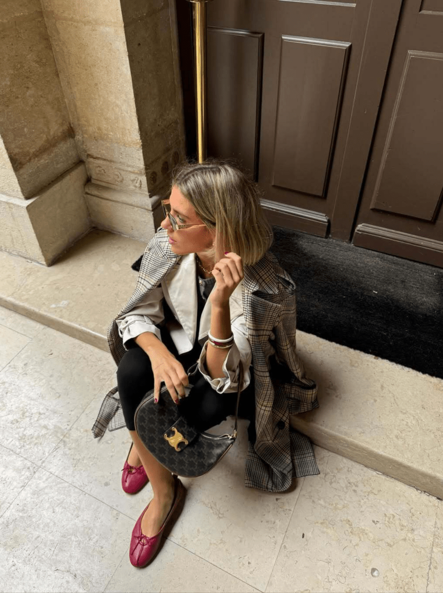 BELLA - RED LEATHER FLATS