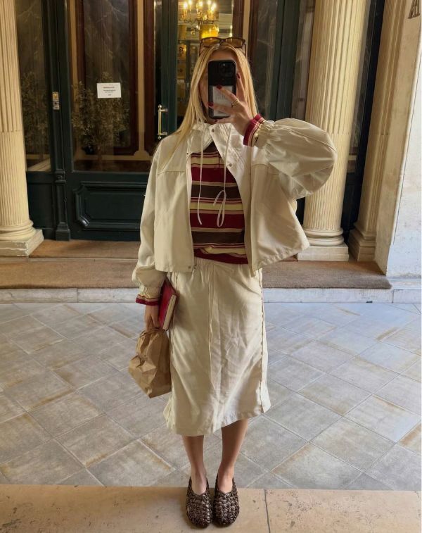 BRAIDED LEATHER SLINGBACK FLATS - THUNDER