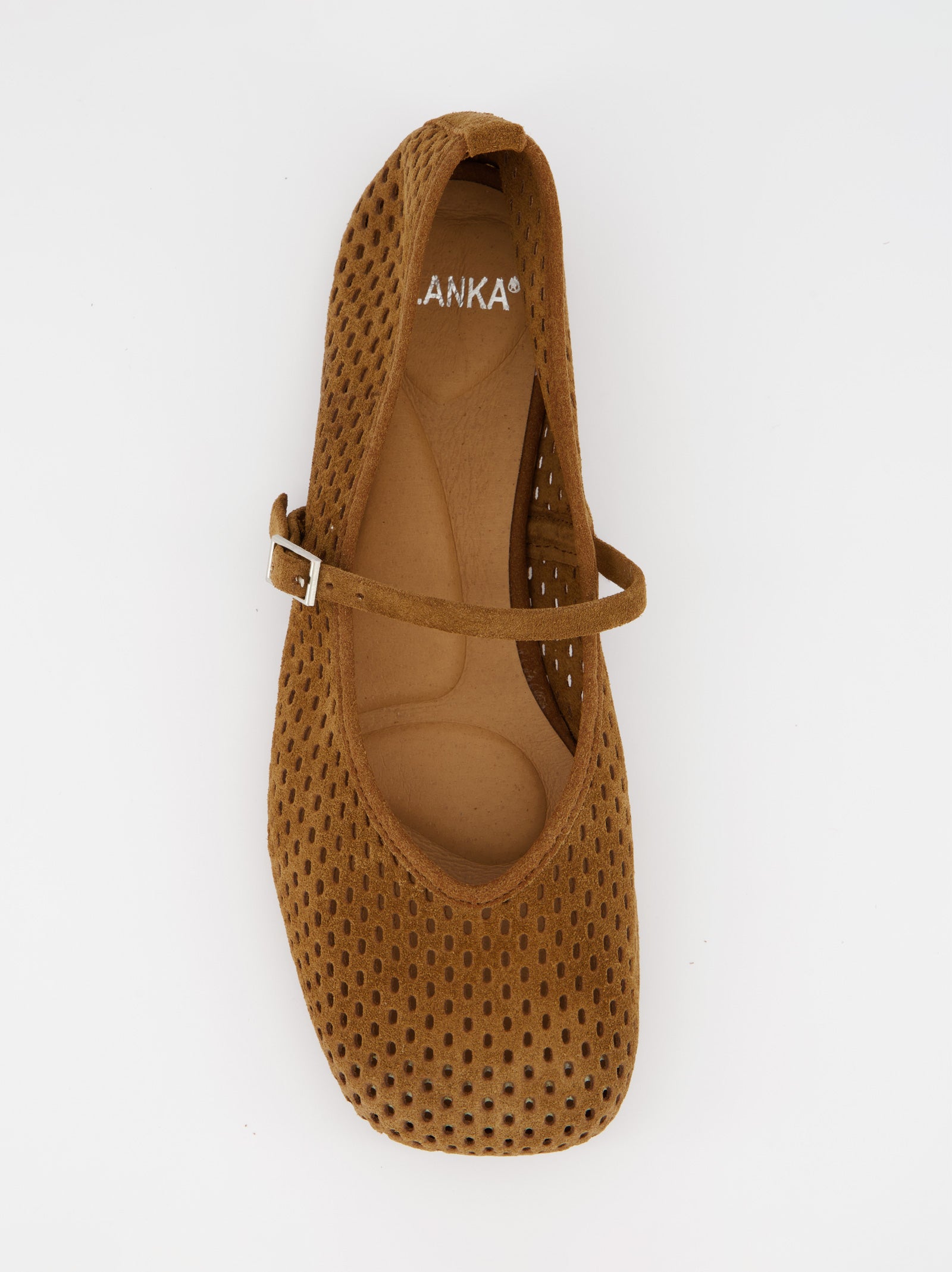 BROWN LEATHER FLATS - MUNI
