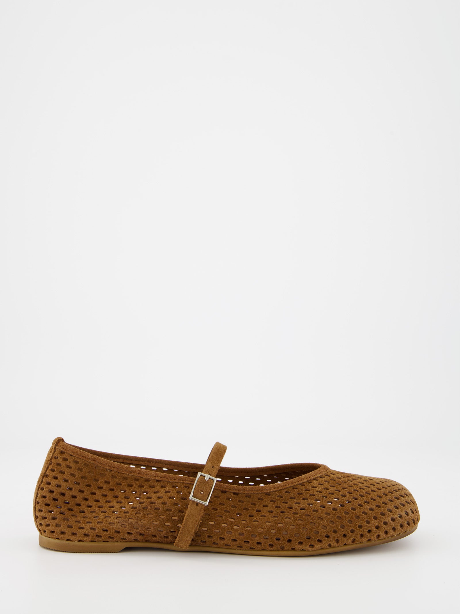 BROWN LEATHER FLATS - MUNI
