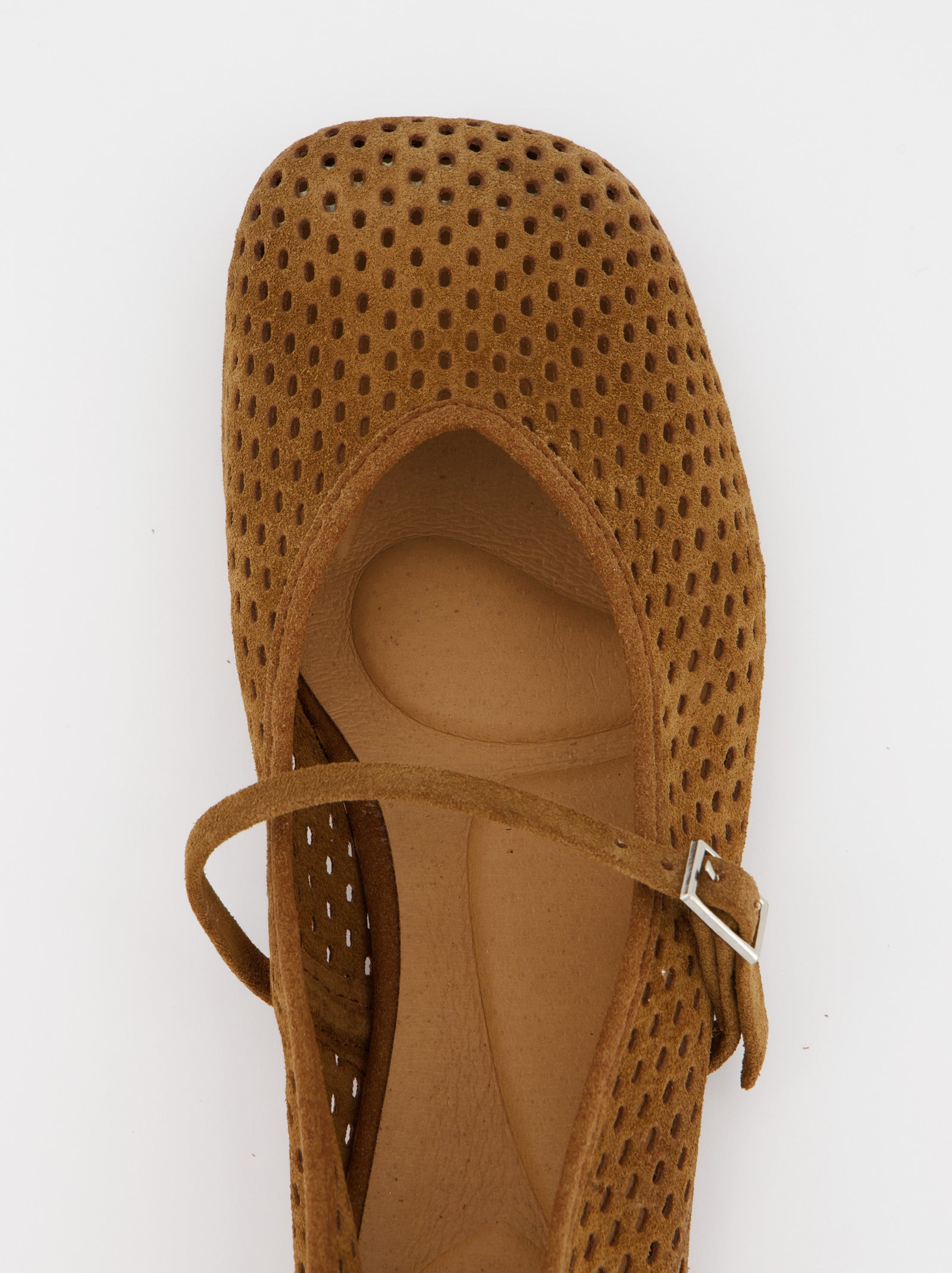 BROWN LEATHER FLATS - MUNI