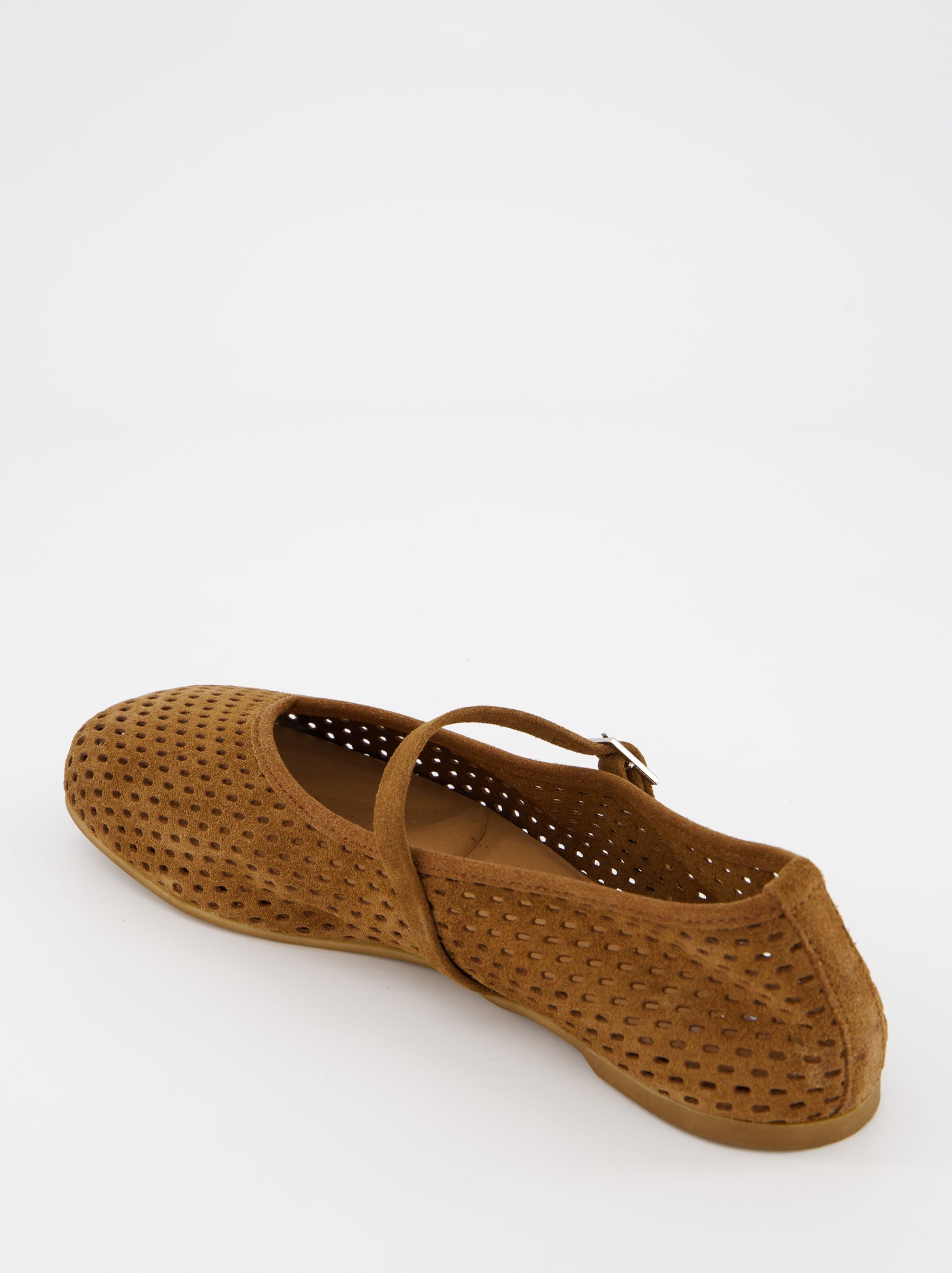 BROWN LEATHER FLATS - MUNI