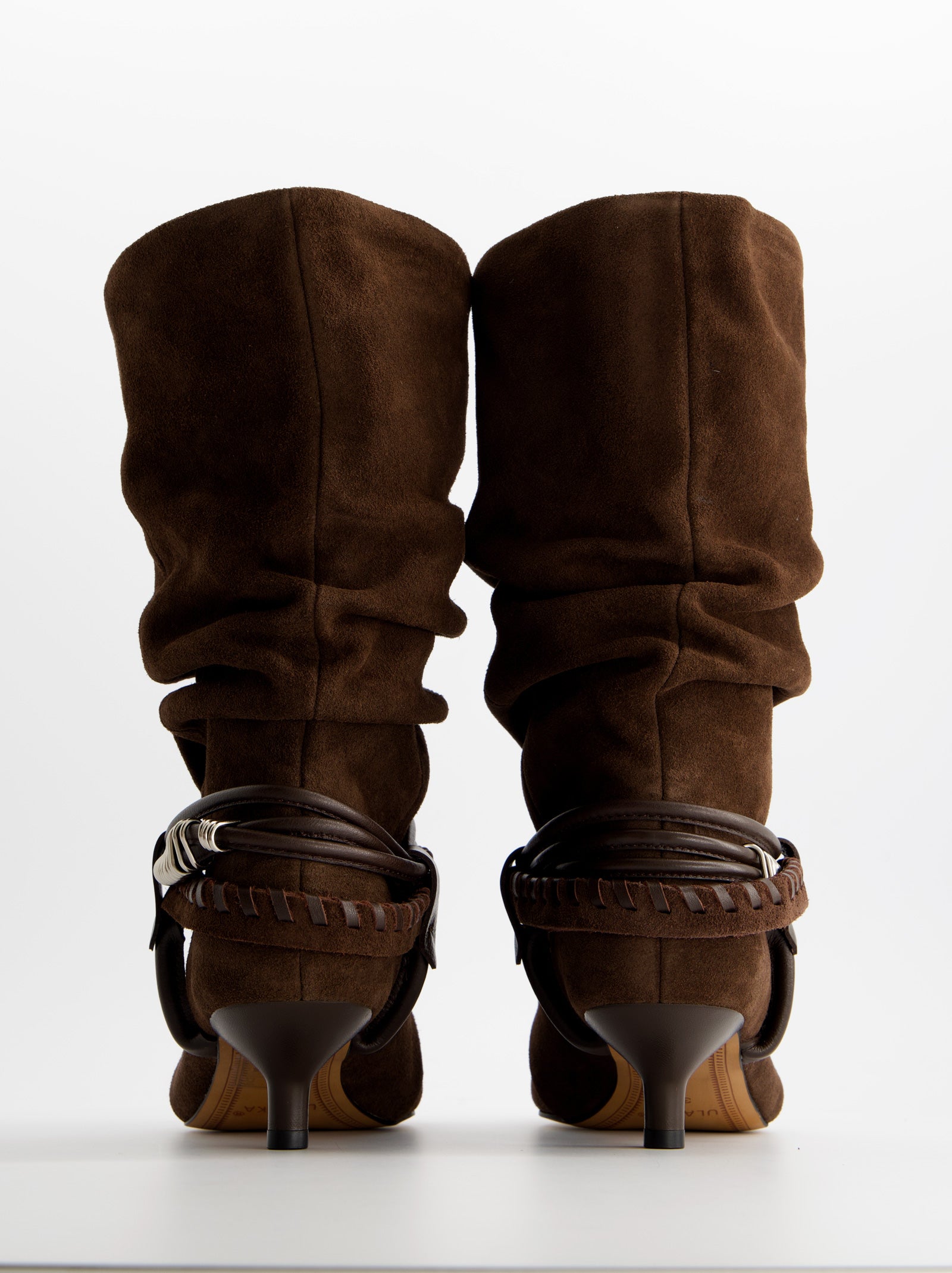 BROWN LEATHER ANKLE BOOTS - IRVING