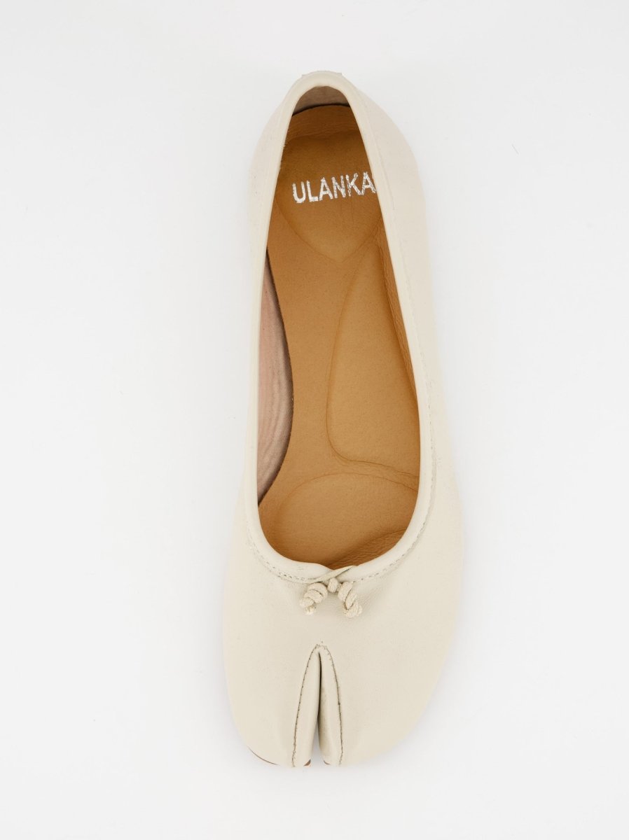 ICE LEATHER TABI FLATS - KARVA