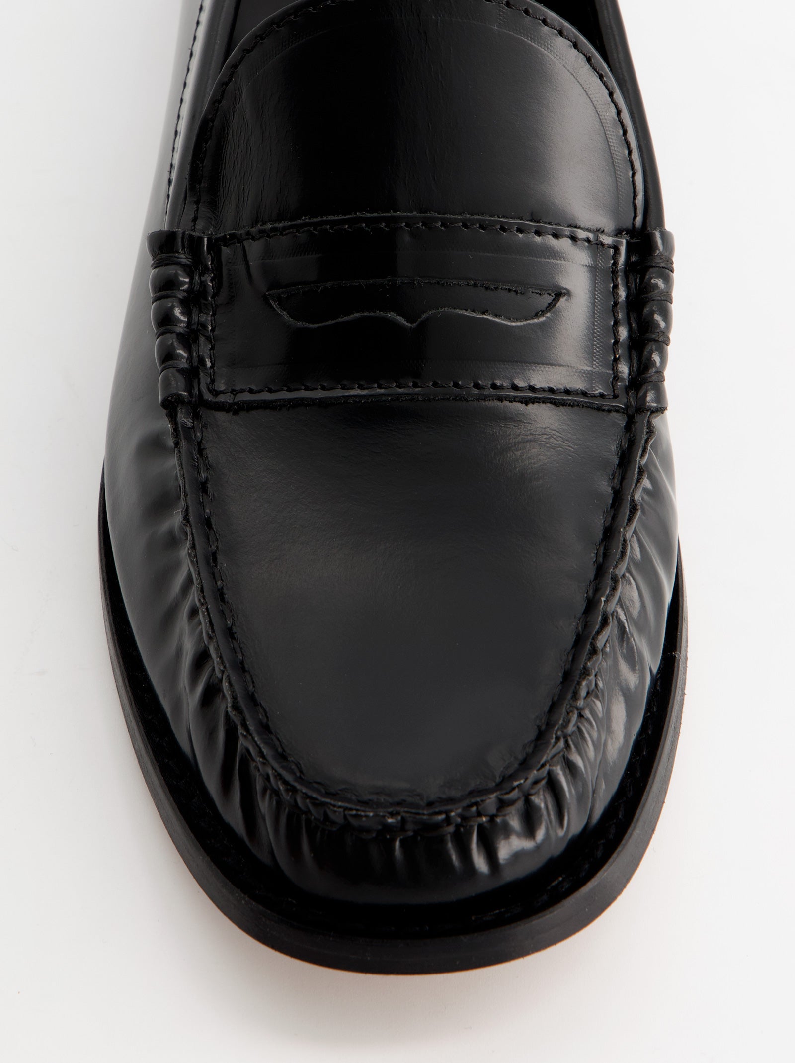 BLACK LEATHER LOAFERS - BUBBY