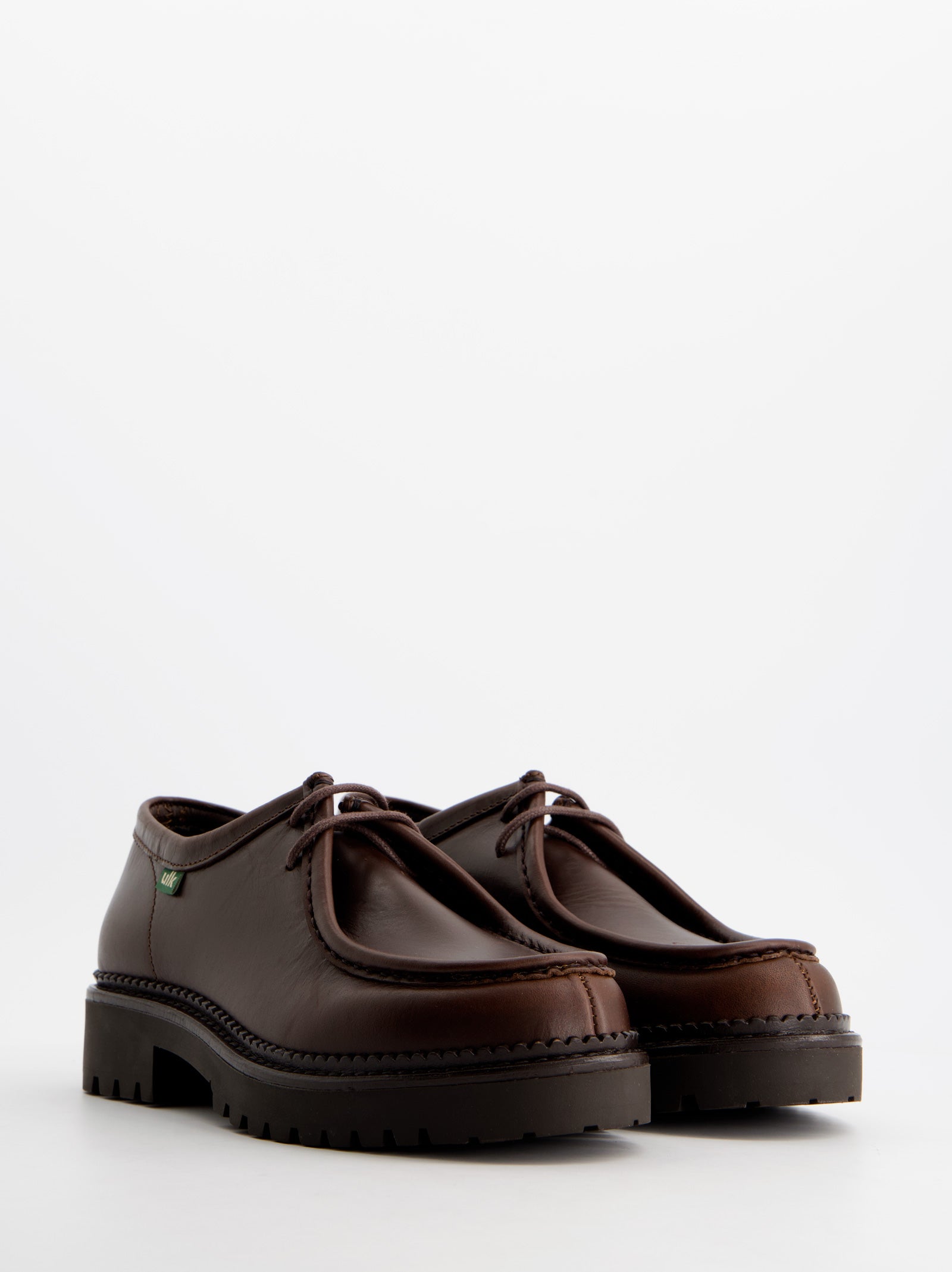 BROWN LEATHER BOAT SHOES - MOLLY