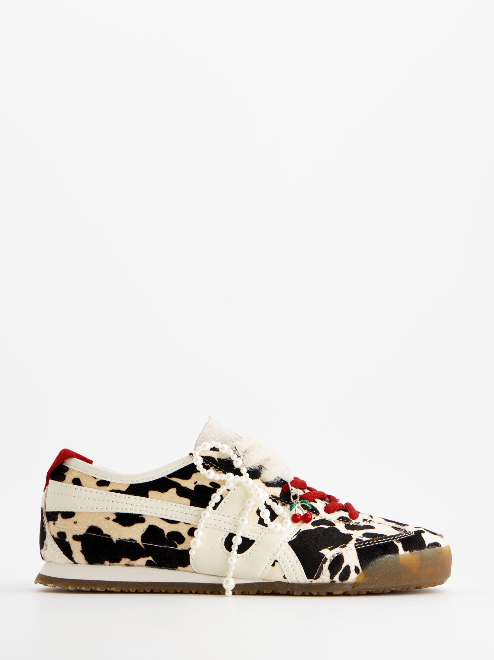 ANIMAL PRINT LEATHER SNEAKERS - ONIX